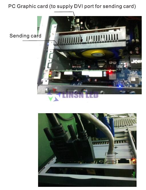 Install Led sending card to PC computer