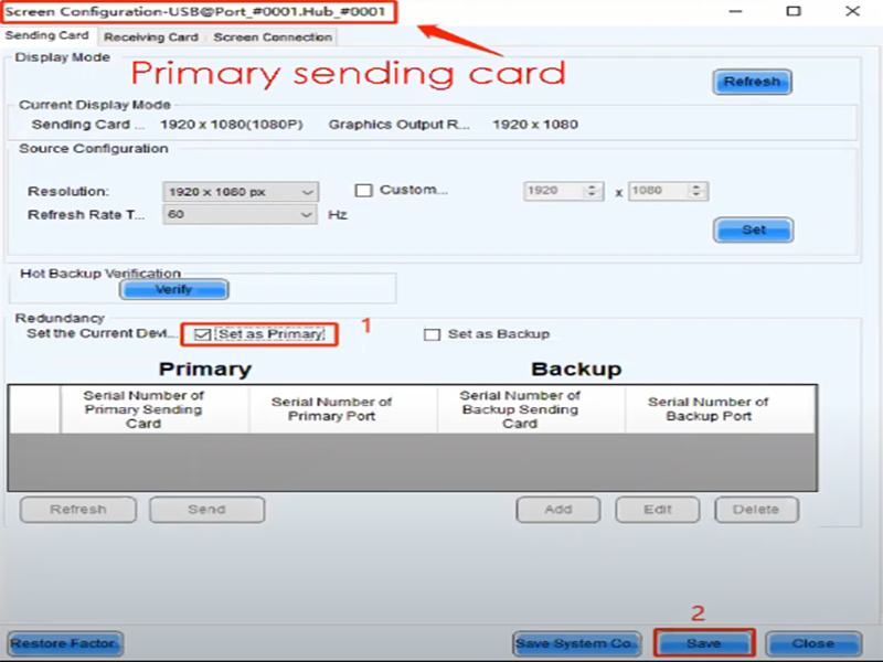 led controller setting