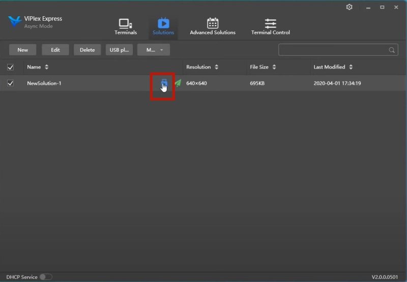 usb playback of novastar viplex express